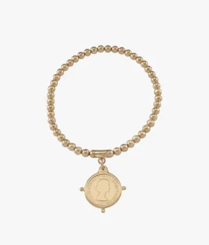 Stretchy threepence bracelet