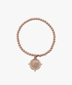 Stretchy threepence bracelet