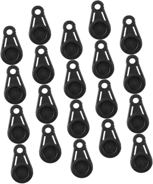 Sturdy Tarp Clip Set 20pcs Tent Windproof Clips Ropes for Camping and Hiking