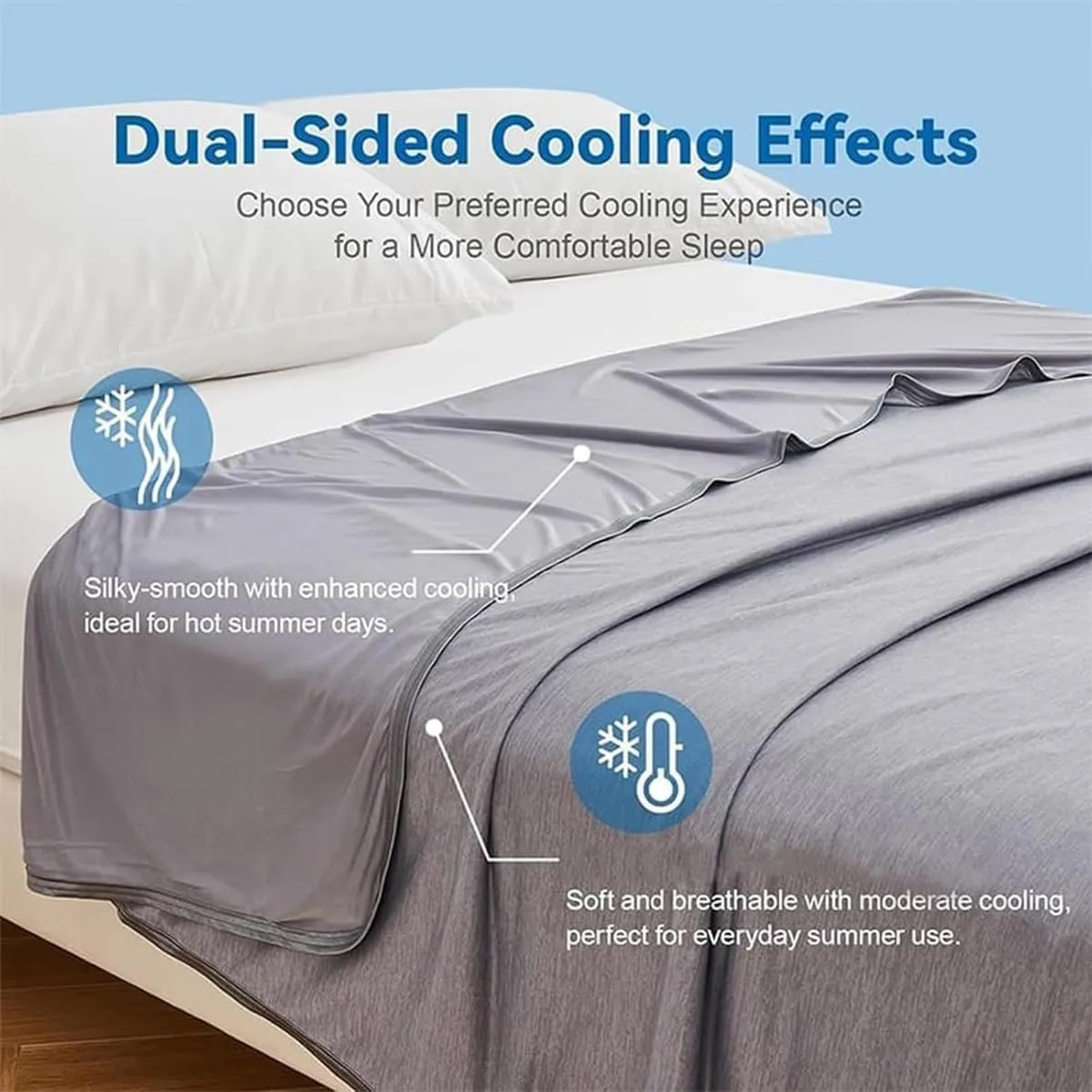 Summer Ultimate Cooling Blanket,Lightweight Breathable Cold Blankets,Double-Sided Soft Air Conditioning Throws Blanket,Calming Ice Cooling Blanket for Night Sweats Hot Sleeper