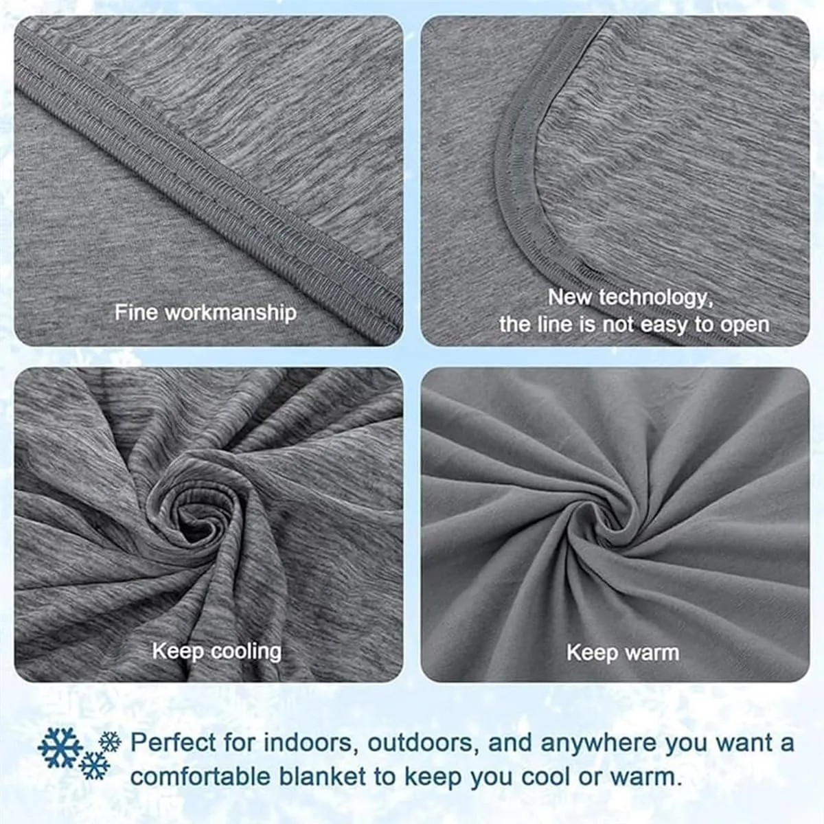 Summer Ultimate Cooling Blanket,Lightweight Breathable Cold Blankets,Double-Sided Soft Air Conditioning Throws Blanket,Calming Ice Cooling Blanket for Night Sweats Hot Sleeper