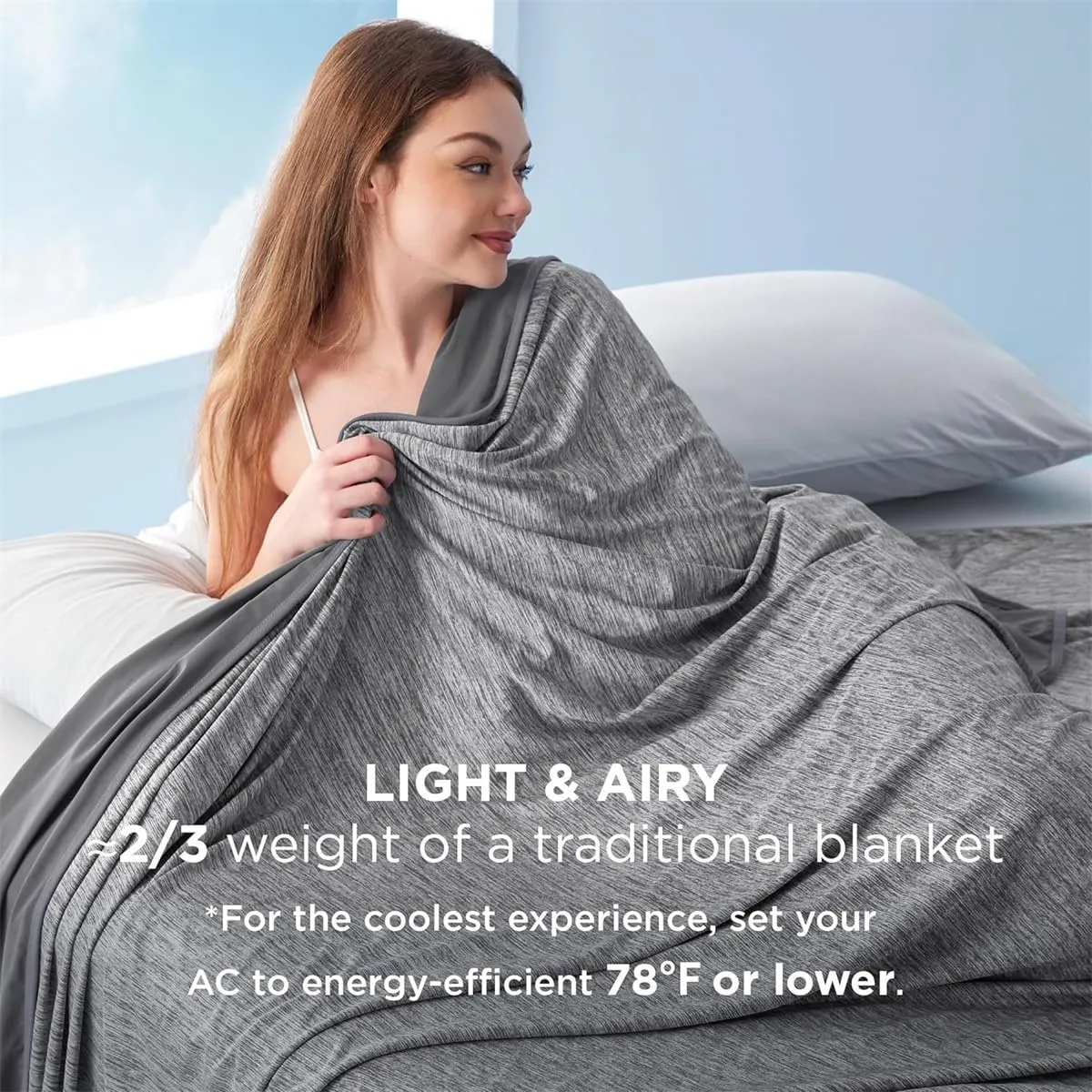 Summer Ultimate Cooling Blanket,Lightweight Breathable Cold Blankets,Double-Sided Soft Air Conditioning Throws Blanket,Calming Ice Cooling Blanket for Night Sweats Hot Sleeper