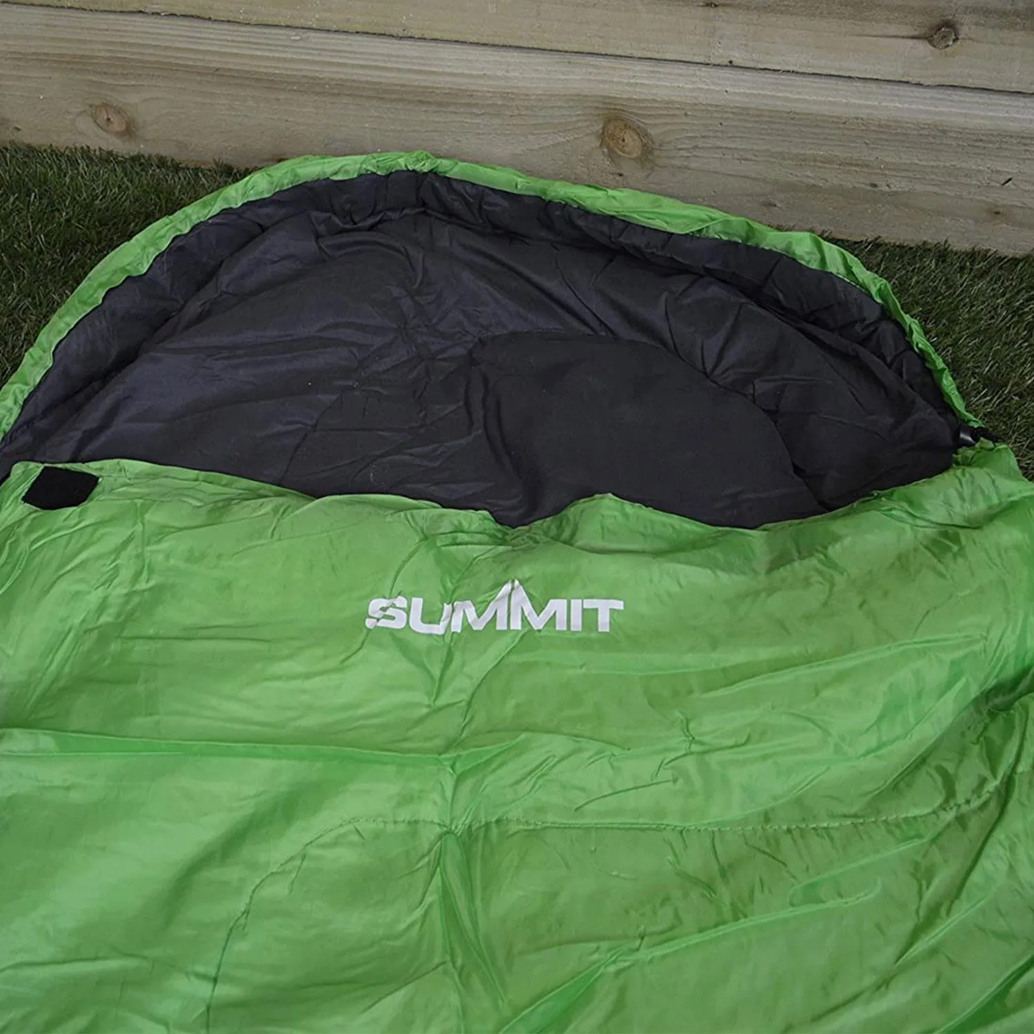 Summit Mummy Therma Sleeping Bag 250gsm For Camping FestivalHoliday Hiking Green