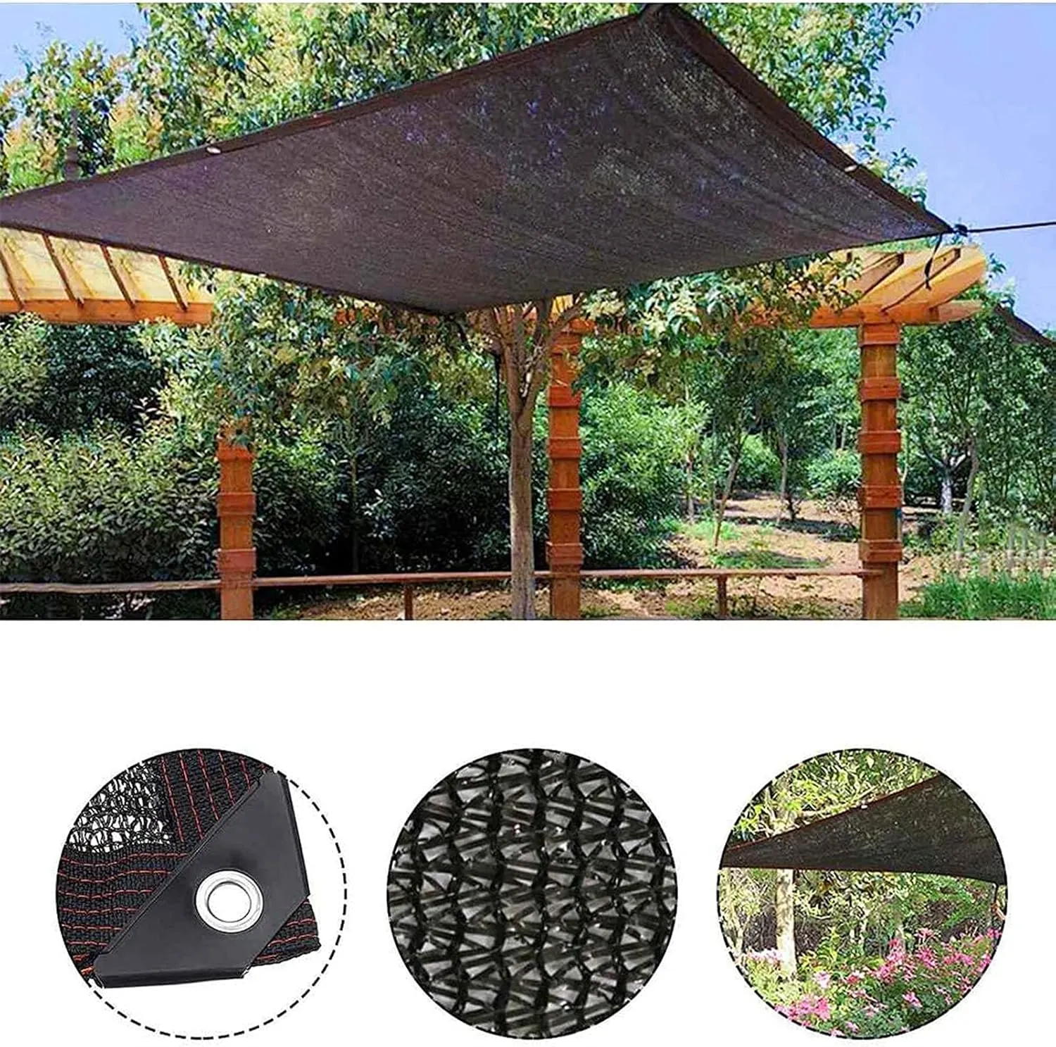 Sunblock Mesh Shade 10x30ft, Shade Cloth for Plants Outdoor, Shade Net for Greenhouse, Garden Shade Mesh Tarp, with Grommets Windproof - for Patio Lawn Flowers Barn or Kennel