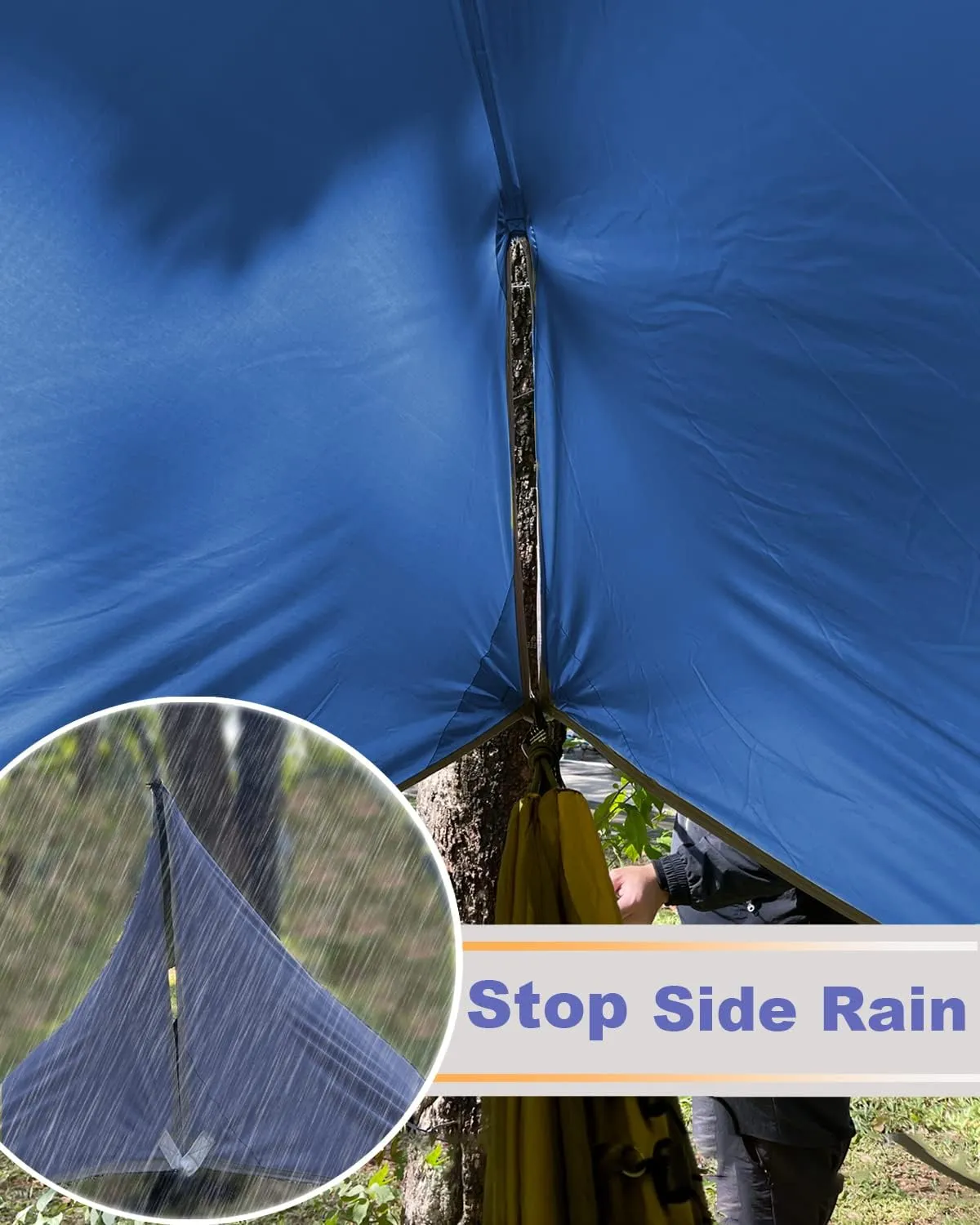 Sunyear Camping Hammock, Portable Single & Double Hammock with Net, 2 Person Hammock Tent with 2 * 10ft Straps, Best for Outdoor Hiking Survival Travel