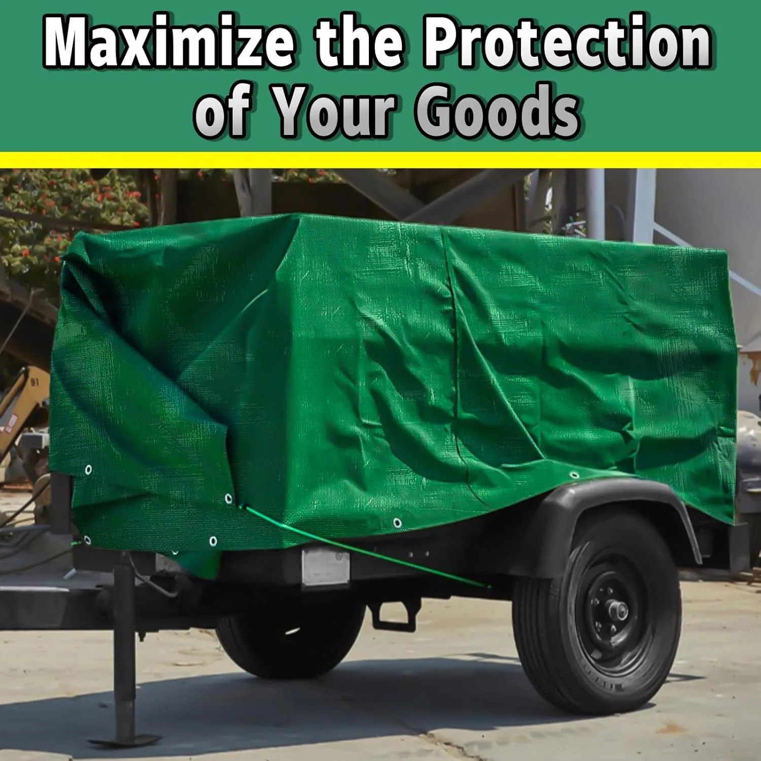 Super Heavy Duty Tarp 12 X 16 Ft, 16 Mil Large Waterproof Tarps, High Durability, UV Resistant, Tear Resistant with Grommets Every 20 Inches for Outdoor (Green)