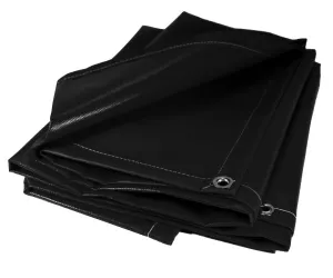 Super Strong Vinyl Tarp - Black 12 Foot x 20 Foot
