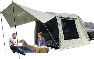 SUV Tent Attachment for Camping, SUV Car Camping Tent, Oxford SUV Tent Attachment, Foldable UV-Proof Car Rear Extension Tent Car Camping Road Trip Tent for Outdoor