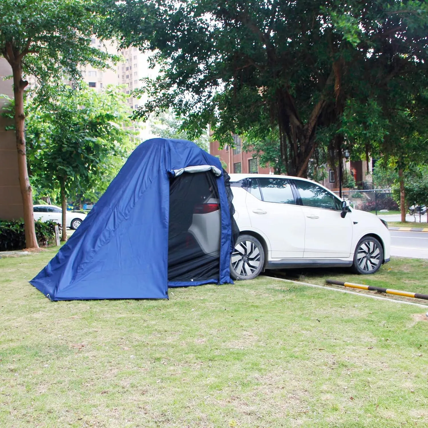 SUV Tent for Camping, Car Tent,Pop-Up Cabin for Cars | SUV Tent | Tailgate Shade Awning Tent for Car Camping Road Trip Essentials - Car Camping Shelter with Zippered Entry