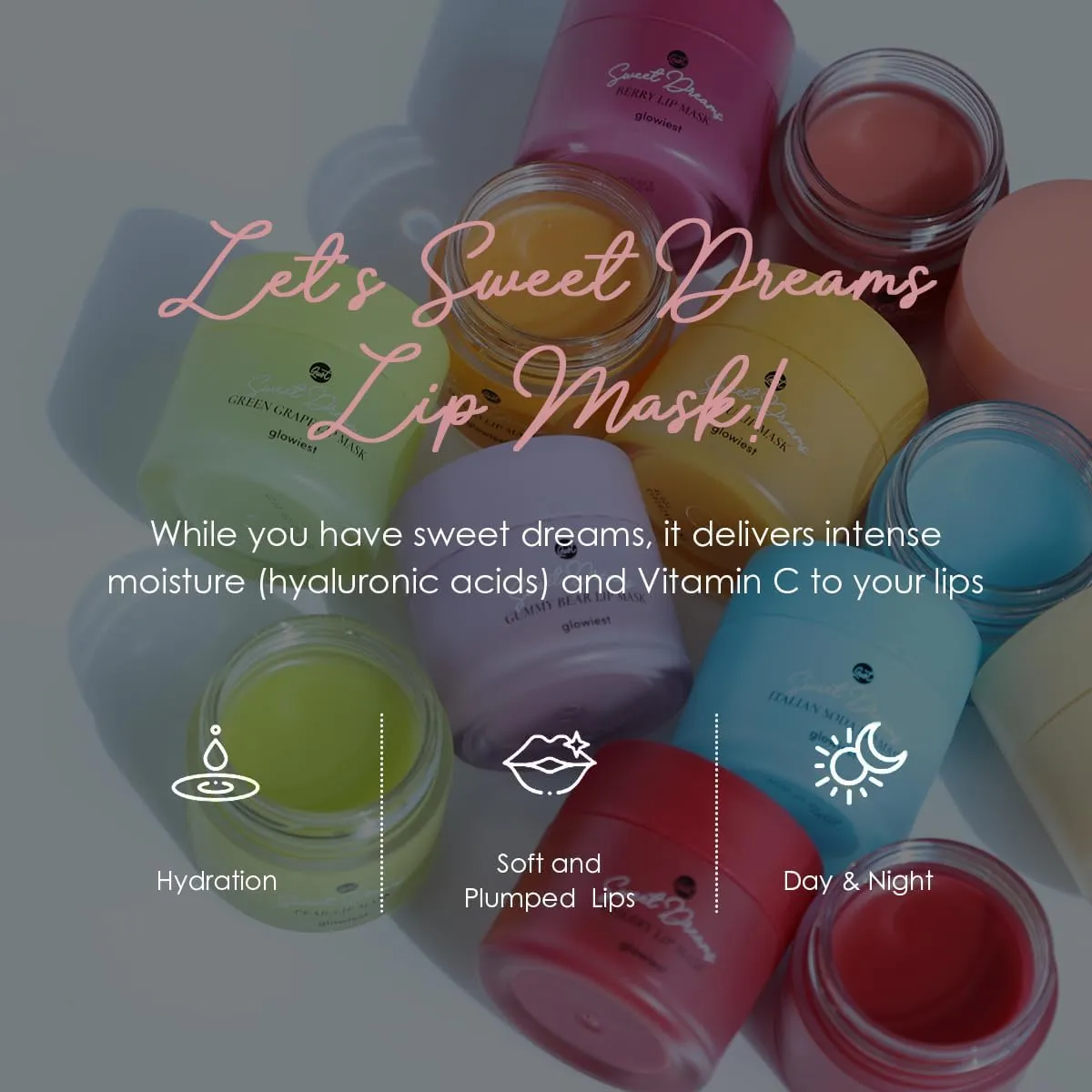 Sweet Dreams Overnight Lip Mask- Nourishing, Plumping and Hydrating Lip Balm | glowiest Sweet Dreams Lip Sleeping Mask | Hyaluronic Acids Vitamin C Shea Butter Antioxidants l Berry - 0.7 oz.