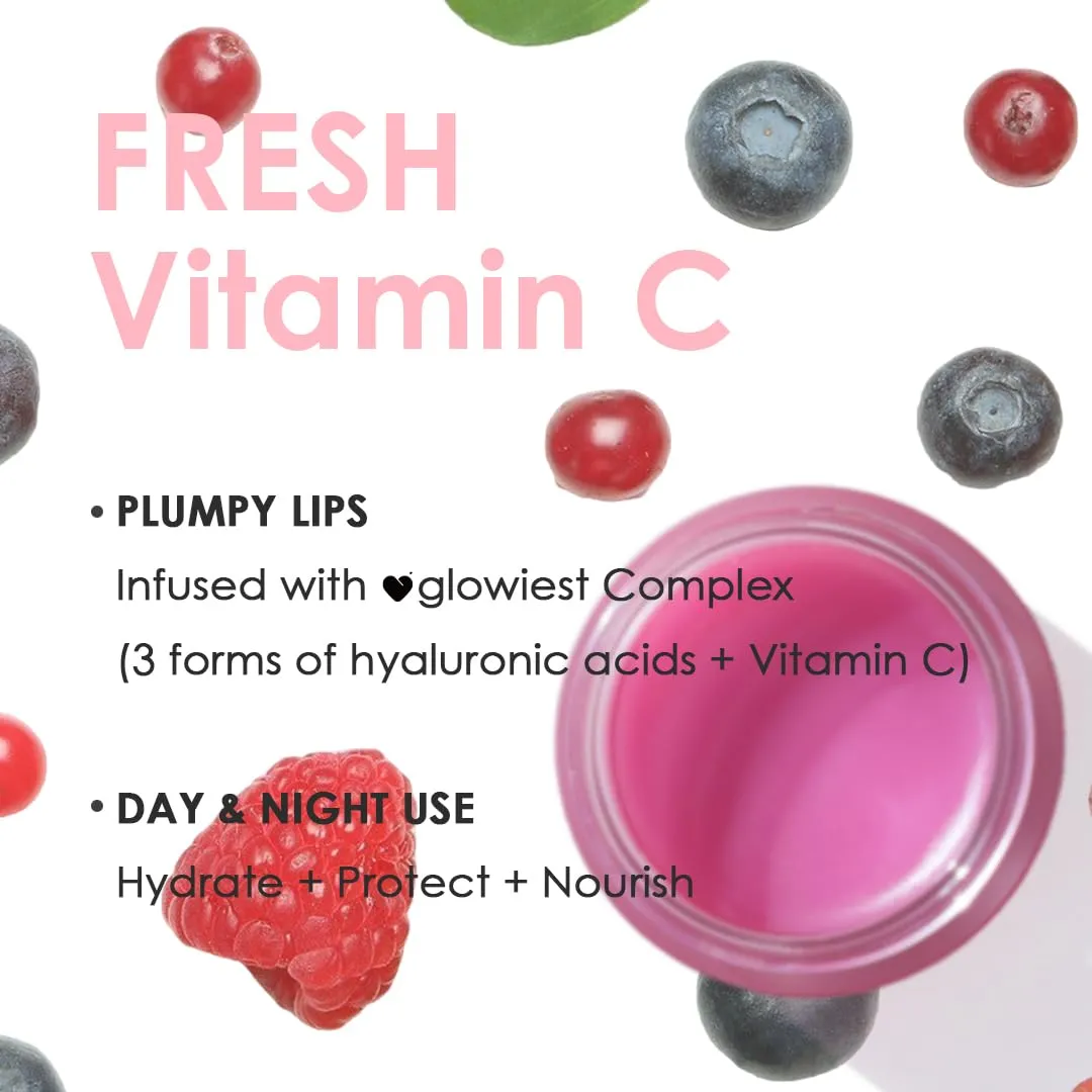Sweet Dreams Overnight Lip Mask- Nourishing, Plumping and Hydrating Lip Balm | glowiest Sweet Dreams Lip Sleeping Mask | Hyaluronic Acids Vitamin C Shea Butter Antioxidants l Berry - 0.7 oz.