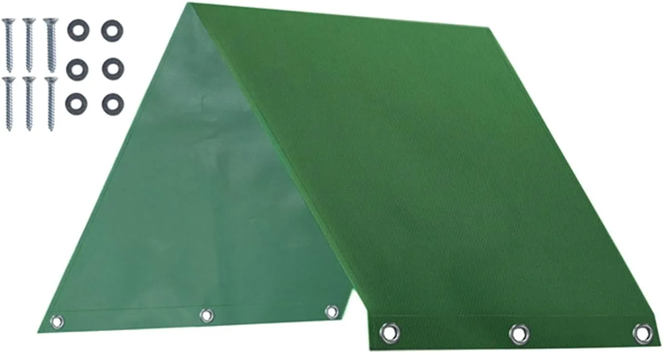 Swing Set Replacement Tarp Playground Roof Screws, Washers Included Backyard Playset Canopy, Green