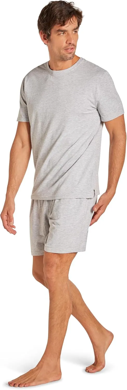 TAHARI Men's Ultimate Comfort Men's Crew Neck Sleep T-Shirt – Soft Cotton Blend, Lightweight & Breathable Lounge Shirt