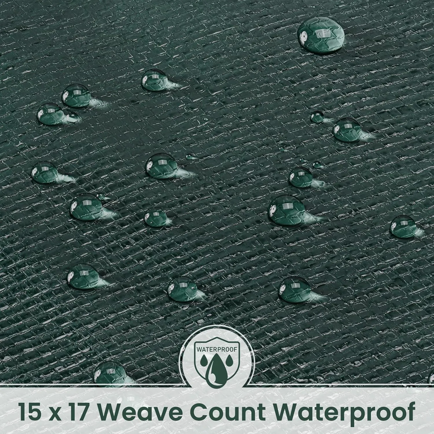 Tarp 16x20 Feet 16 Mil Heavy Duty Waterproof Tarp, Large Multipurpose Cover with Brass Grommets and Reinforced Edges, UV Resistant Thick Poly Tarps for Outdoor Camping Tent Pool Car, Green