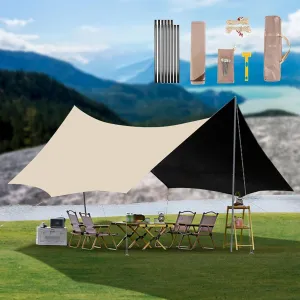 Tarp 18x14ft (2024 Update) Sun Shelter Rainfly (Color : Olive Green, Size : 177x173x102inch)