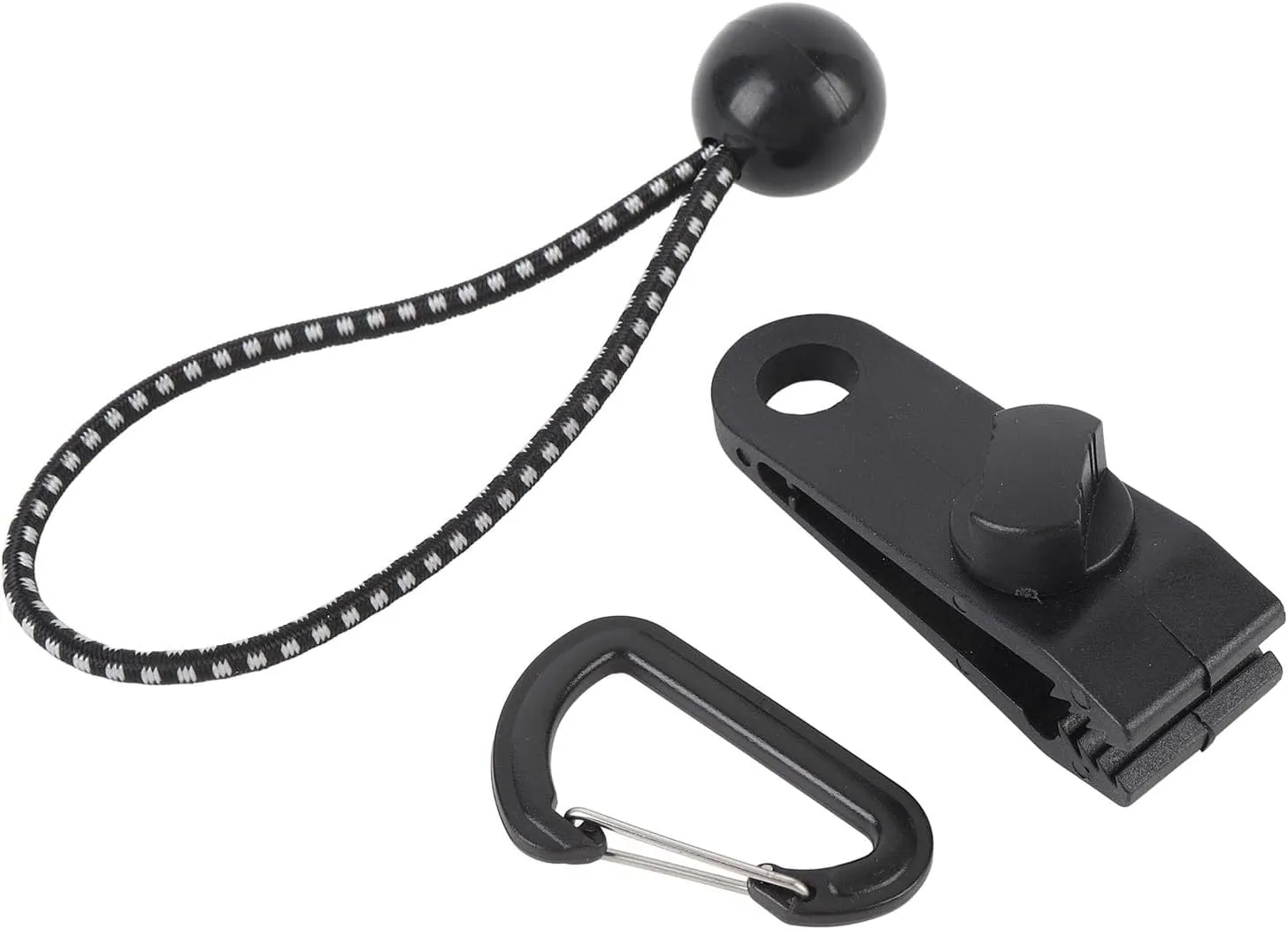 Tarp Clips Heavy Duty Lock Grip, 10 Set High Strength Nylon Elastic Rope Windproof and Stable Tarp Clamps Easy to Install Tent Fasteners Clips Holder for Tents, Awnings