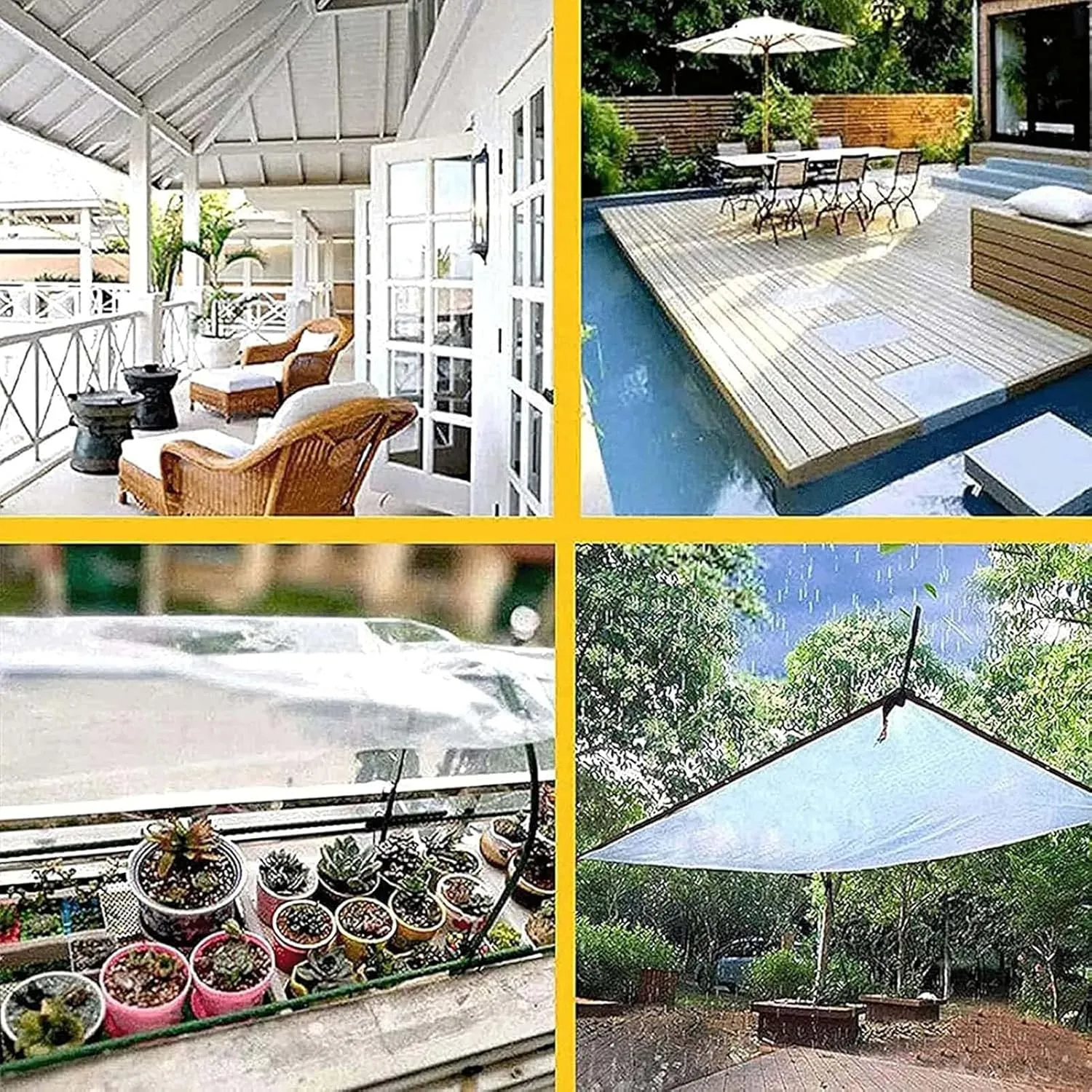 Tarp Heavy Duty Waterproof, with Grommets for Patios, Multi Purpose, Tarpaulin Sheet, Tarp Cover for Outdoor Garden Canopy(3x6m/10x20 Feet)