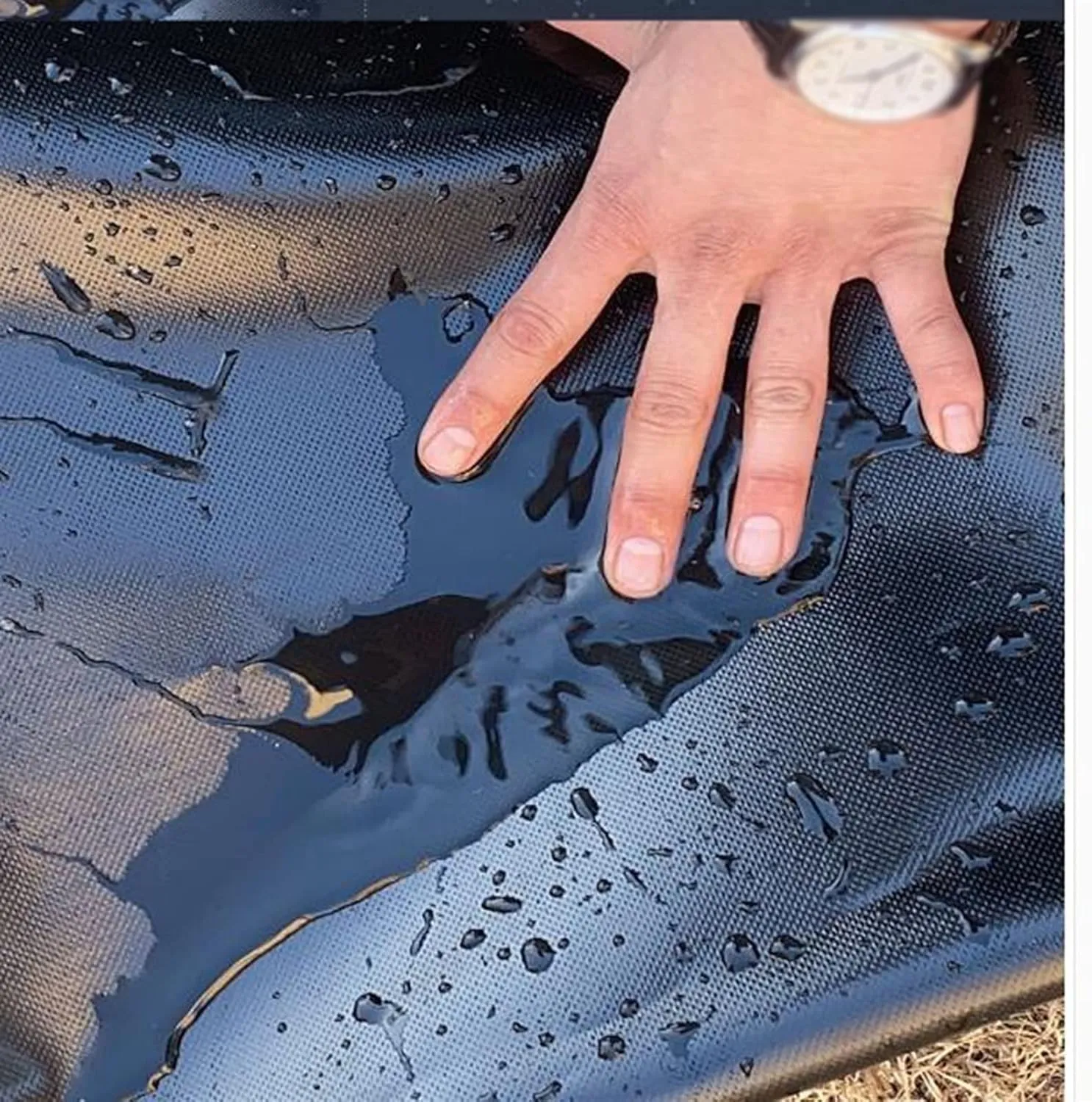 Tarp LJIANW Camping Tent Tarp Awning Groundsheet Ground Sheet Shelter Waterproof Heavy Duty PVC 450g/㎡ for Pavilion Truck Balcony Swimming Pool (Color : Black, Size : 1.8x2m)