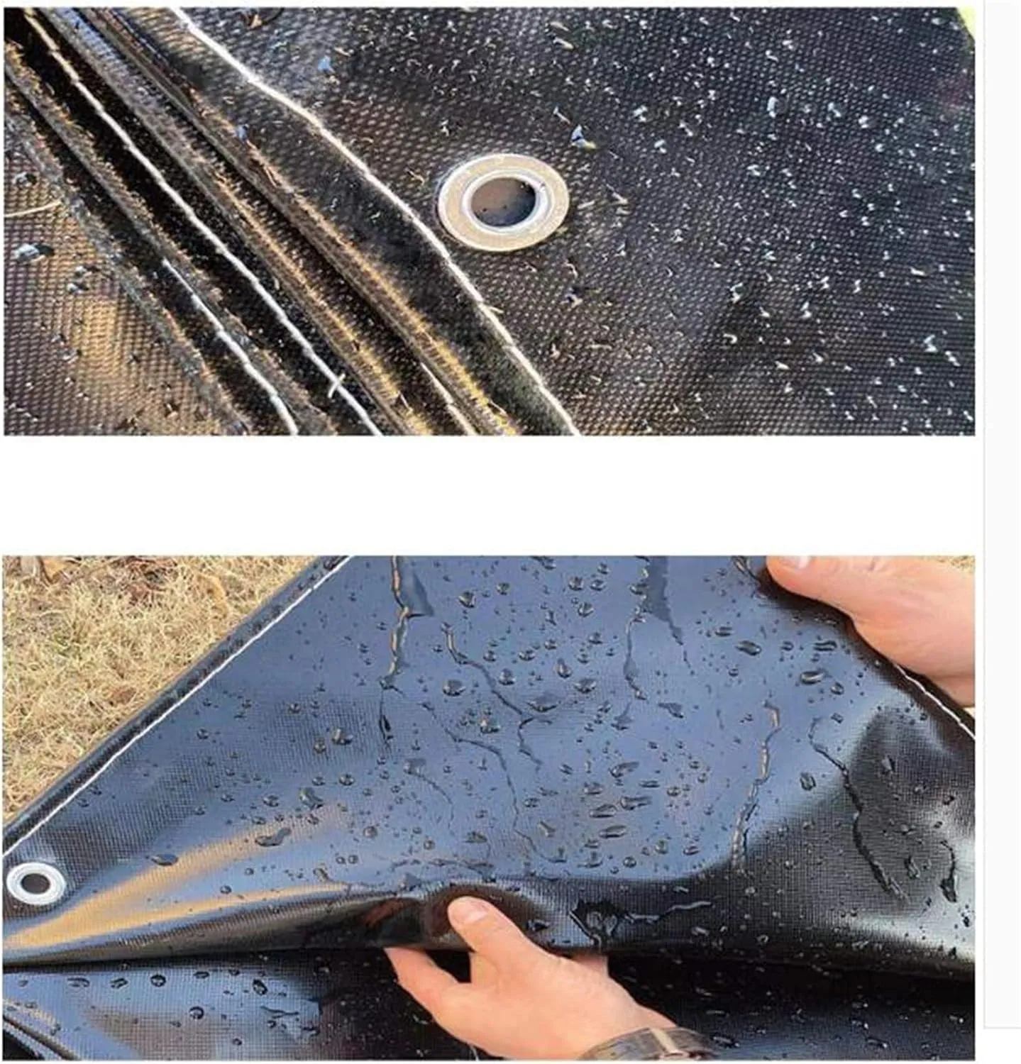 Tarp LJIANW Camping Tent Tarp Awning Groundsheet Ground Sheet Shelter Waterproof Heavy Duty PVC 450g/㎡ for Pavilion Truck Balcony Swimming Pool (Color : Black, Size : 1.8x2m)