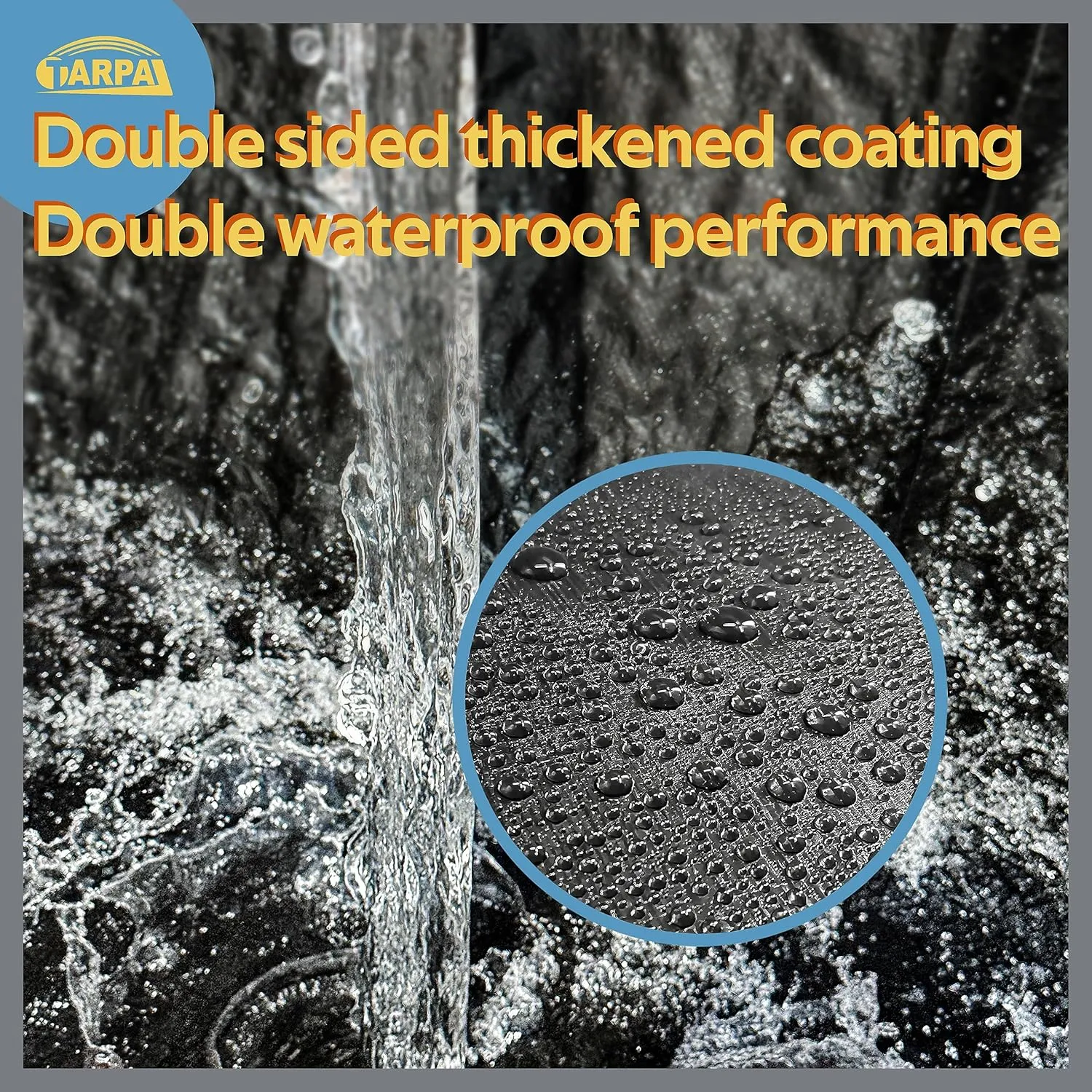 TARPAL Waterproof tarp 8x10 Black Heavy Duty tarp 14mil polyethylene tarps Multifunctional Tarpaulin，Snow or UV Protection,Suitable for Outdoor Furniture, awnings,Roofs,Tents tarp Cover
