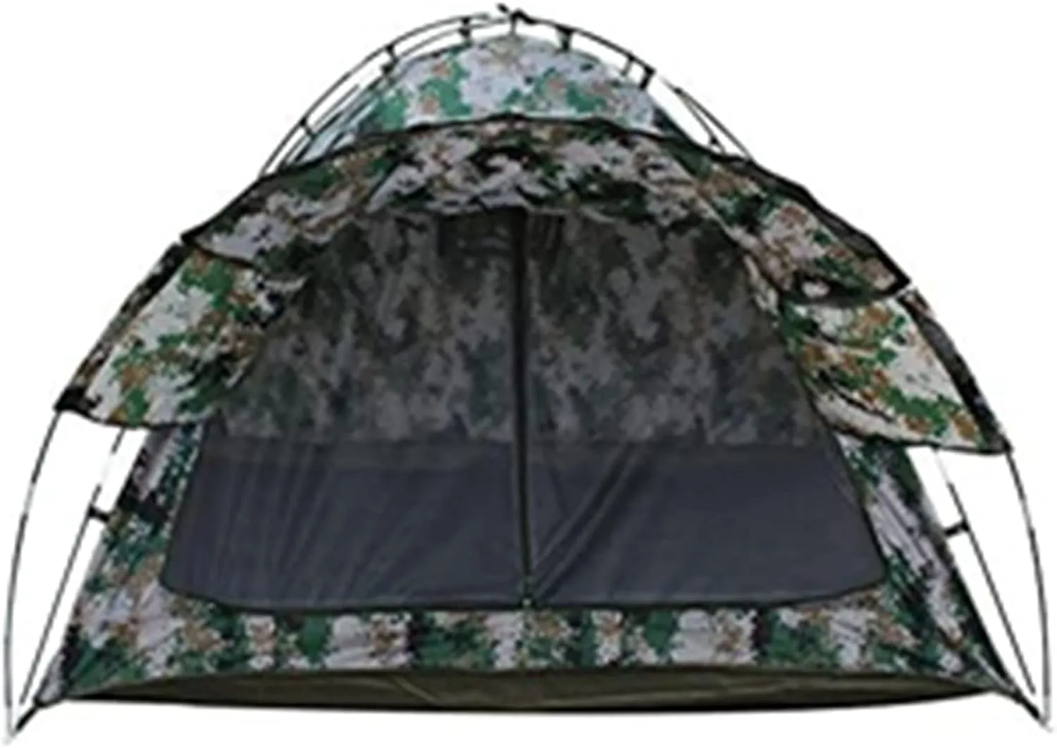 Tarpaulin Shade Cloth Rainproof Cloth Large Space Camping Tent Digital Camouflage Front Shade Tent Outdoor Double-Layer Camping Tent (Color : Blue, Size : Large)