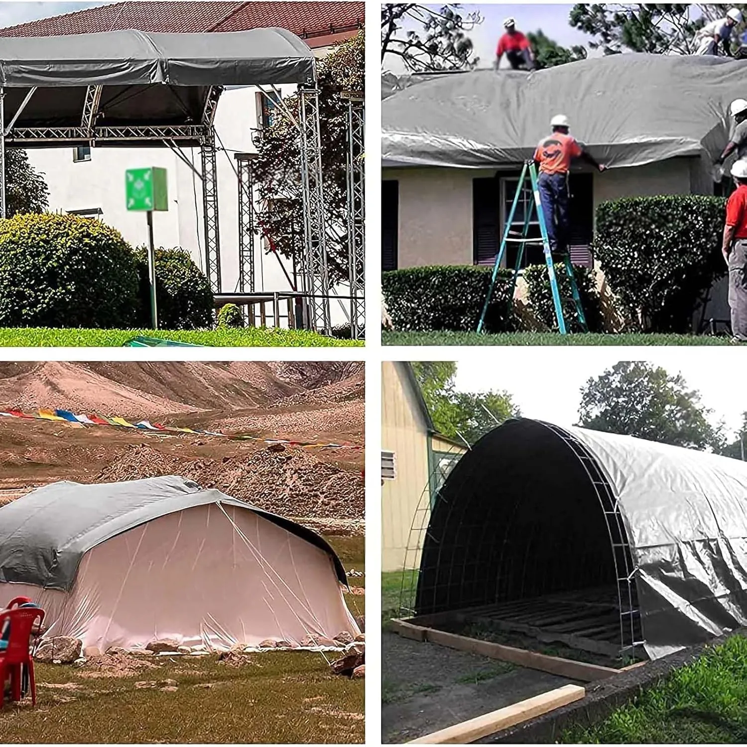 Tarpaulin with Grommets 32.8x39.4ft, Heavy Duty Tarp Waterproof, Thick Tarps Windproof Rainproof, for Car, Roof, Boat, Camp, Canopy, Woodpile, Rip and Tear Proof