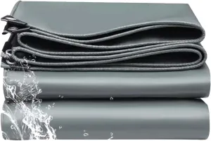 Tarpaulin with Grommets 32.8x39.4ft, Heavy Duty Tarp Waterproof, Thick Tarps Windproof Rainproof, for Car, Roof, Boat, Camp, Canopy, Woodpile, Rip and Tear Proof
