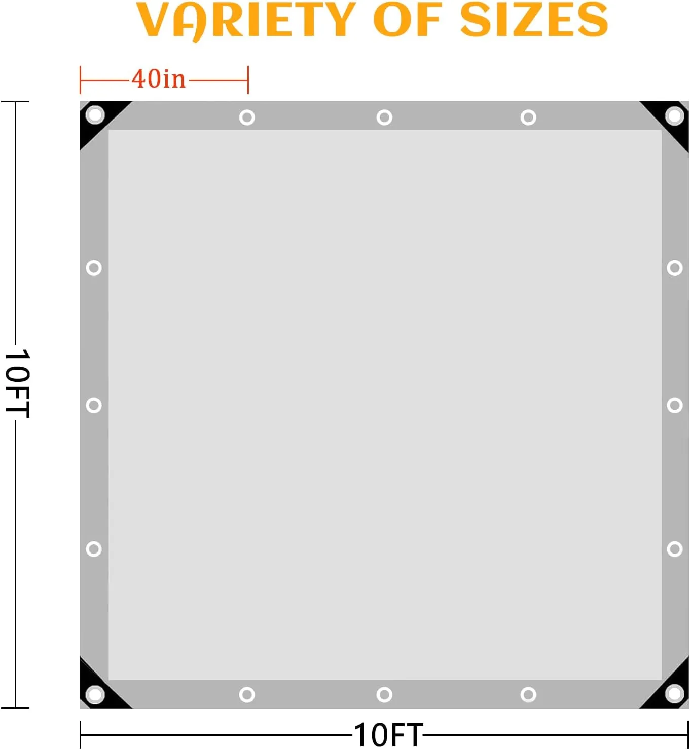Tarps Heavy Duty Waterproof, 12 Mil Silver Waterproof Tarps for Outdoors with Grommets Reinforced Edges, UV Resistant, Tear&Fade Resistant, Camping Cover Under Tent, 10 * 10 FT