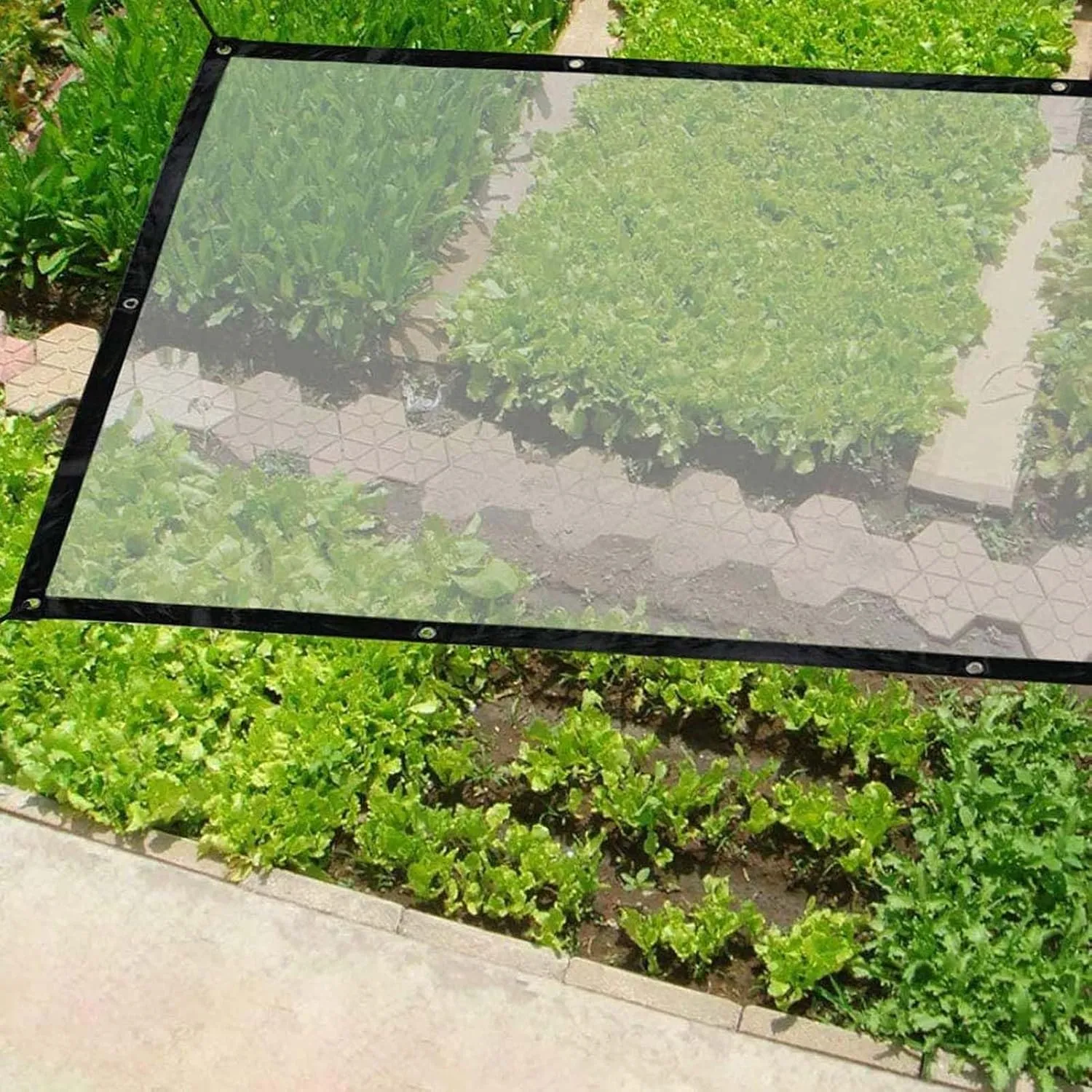 Tarps Heavy Duty Waterproof 6.6x32.8ft, Tarpaulin Clear, 5mil Thick Waterproof, UV Resistant, Rip and Tear Proof with Grommets and Reinforced Edges, for Boat Patio Garden Plants
