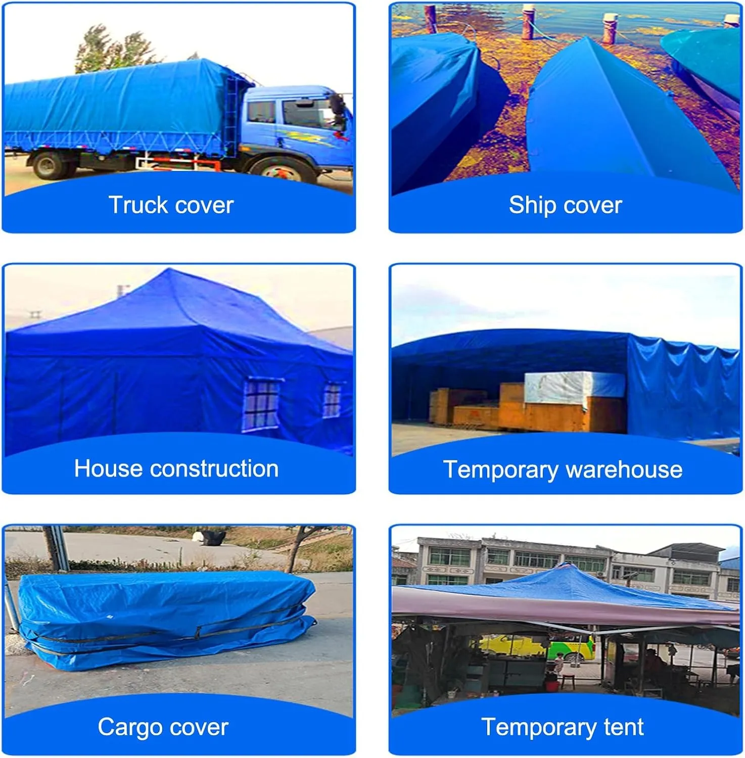 Tarps Heavy Duty Waterproof, Pool Tarp, Tent Tarp, 8 Mil Thick PE Tarpaulin, for Outdoor, Garden, Patio Covering Items, Camping Placed Under The Tent, Customizable