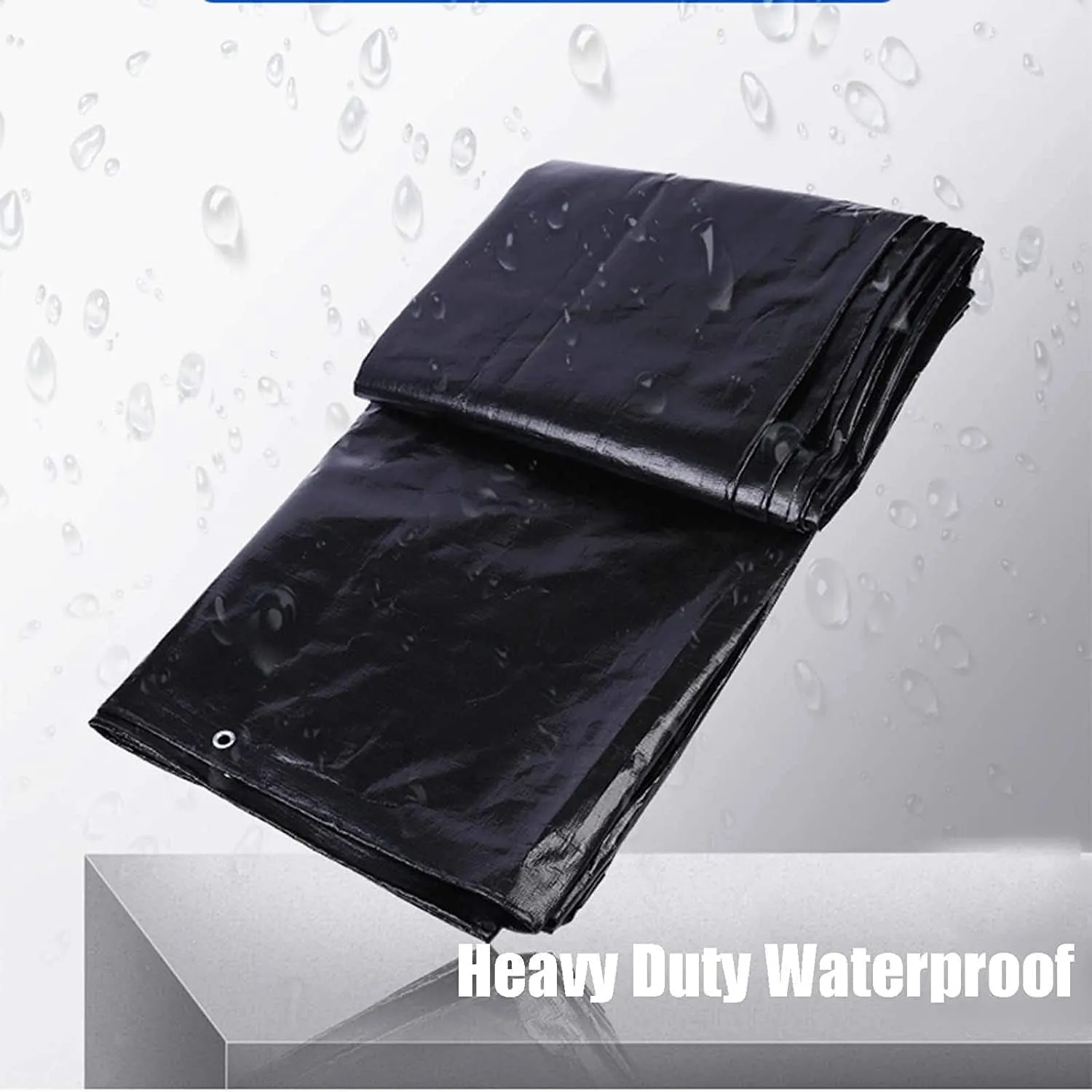 Tarps Heavy Duty Waterproof, Tarp Cover, UV-Resistant, Rip and Tear Proof Tarpaulin with Grommets and Reinforced Edges - for Roof, Patio, Camping, Boat, Pool, 3 * 6m/10 * 19ft