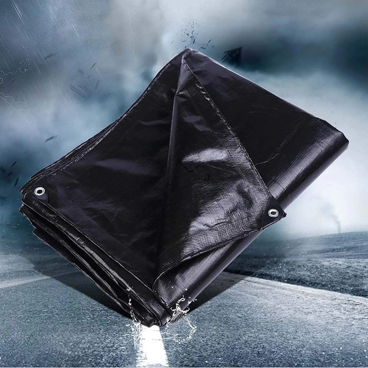 Tarps Heavy Duty Waterproof, Tarp Cover, UV-Resistant, Rip and Tear Proof Tarpaulin with Grommets and Reinforced Edges - for Roof, Patio, Camping, Boat, Pool, 3 * 6m/10 * 19ft