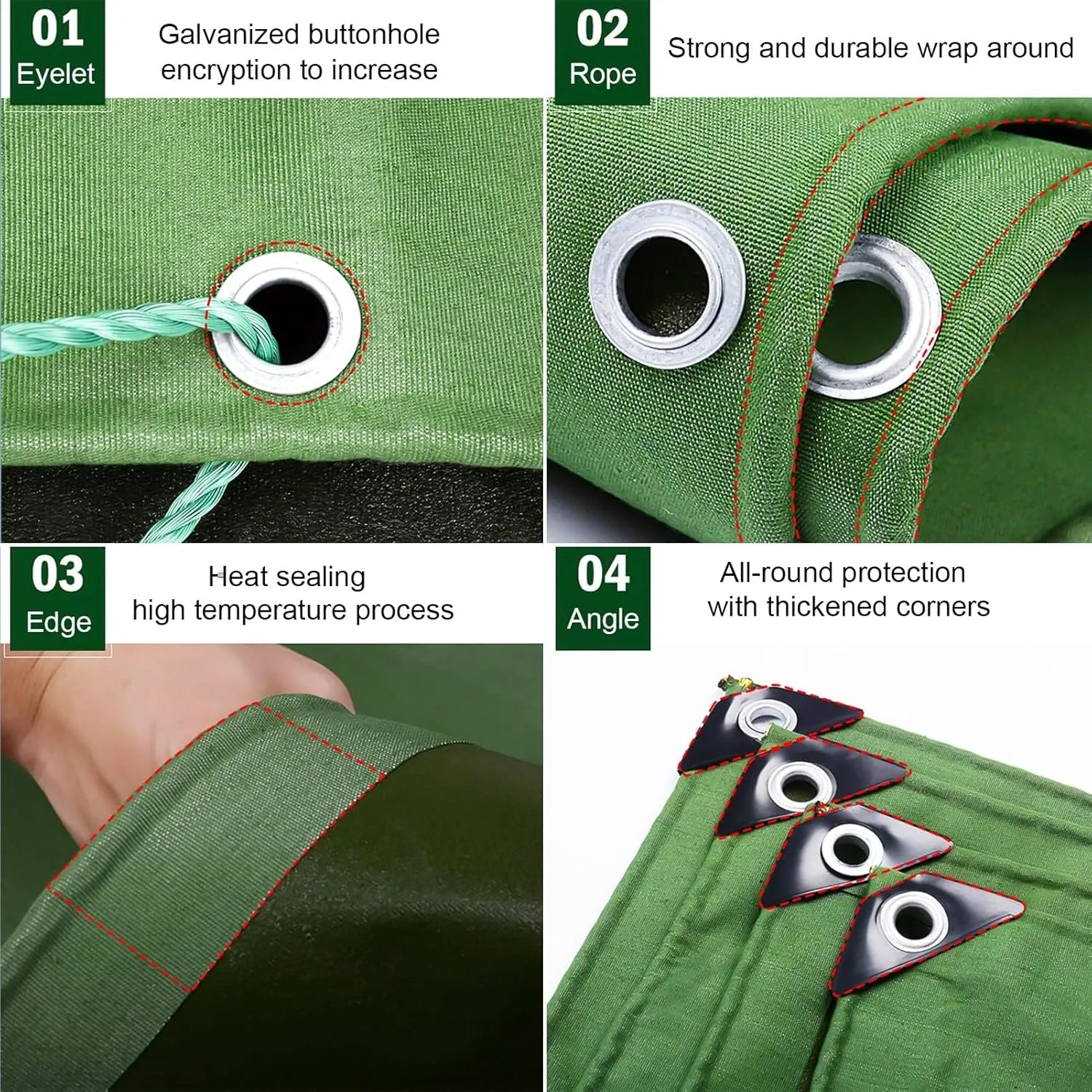 Tarps Heavy Duty Waterproof,Large Tarps with Grommets and Reinforced Edges,Heavy Duty Tarps - for Outdoors Patio Pool,Boat,Roof,Camping, 8 * 8m/26 * 26ft