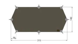 Tatonka Tarp Wing 1 LT - Stone Grey Olive