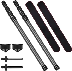 Telescoping Tarp Poles Heavy Duty Adjustable, Carbon Fiber Tent Poles, Portable & Lightweight for Tent Fly, Awning, Outdoor Camping, Hiking 6.9FT