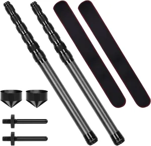 Telescoping Tarp Poles Heavy Duty Adjustable, Carbon Fiber Tent Poles, Portable & Lightweight for Tent Fly, Awning, Outdoor Camping, Hiking 8.9FT