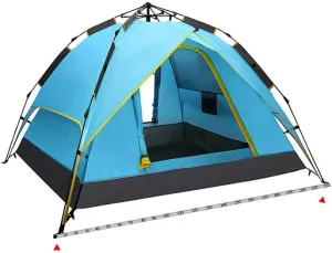 Tent 3-4 Full Automatic Speed Outdoor Tent Camping 2 Double Rainproof Beach Sunshade Equipment (Color : E) (E One Size)
