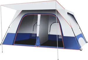 Tent 4-8 Person Tourist Tents Outdoor Camping Two Rooms and One Living Room Double Layer Large Camping Family Party Tent Outdoor