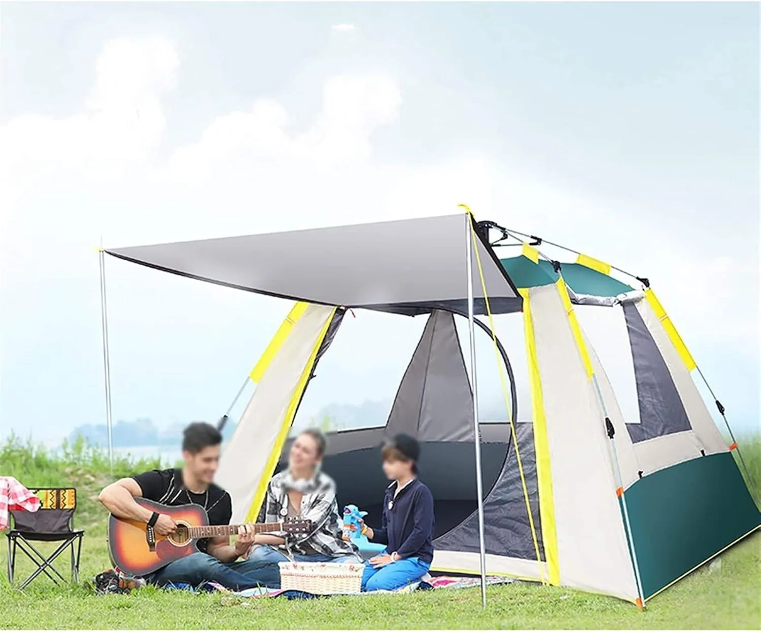 Tent Automatic Camping Beach Tent Waterproof Windproof Tent Instant Pop Up Open Awning Tents Outdoor Sunshelter Outdoor