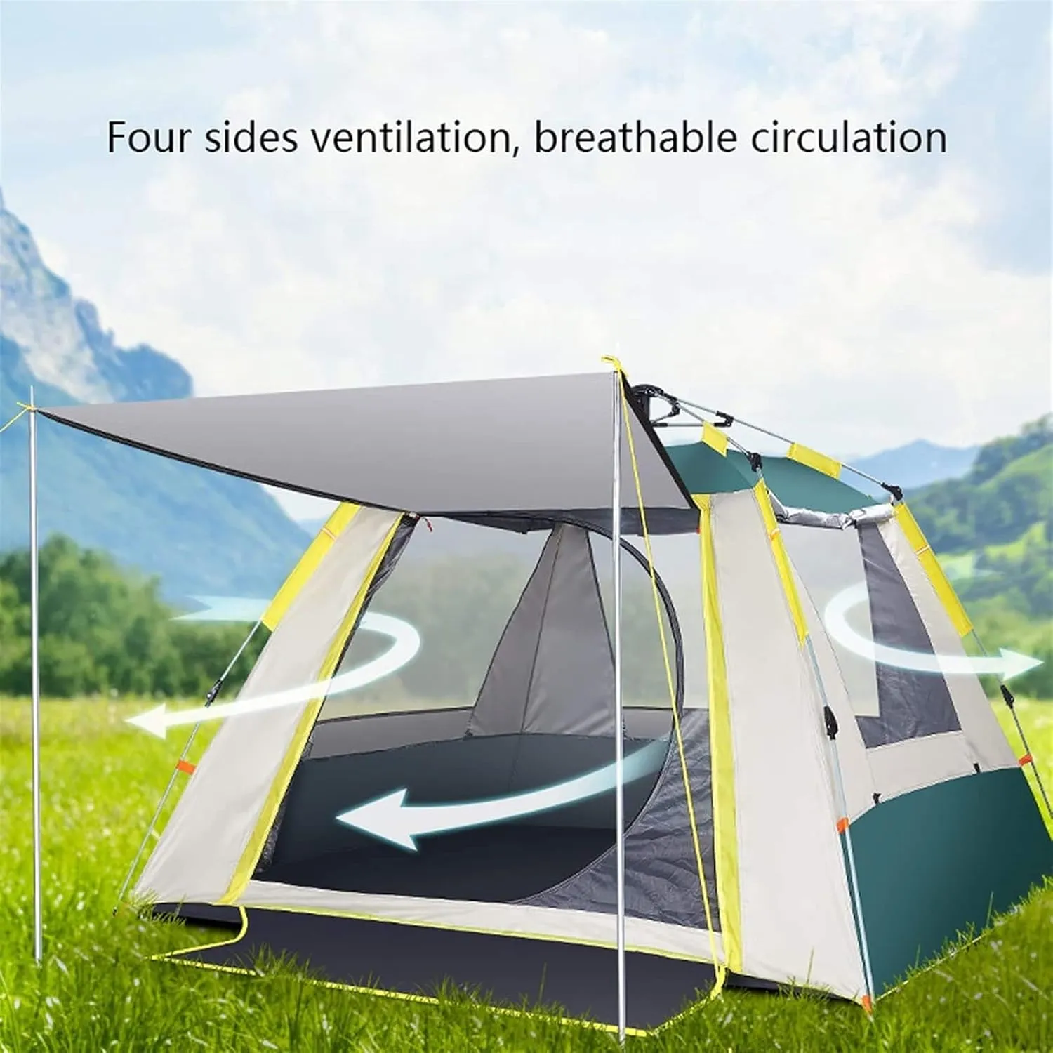Tent Automatic Camping Beach Tent Waterproof Windproof Tent Instant Pop Up Open Awning Tents Outdoor Sunshelter Outdoor