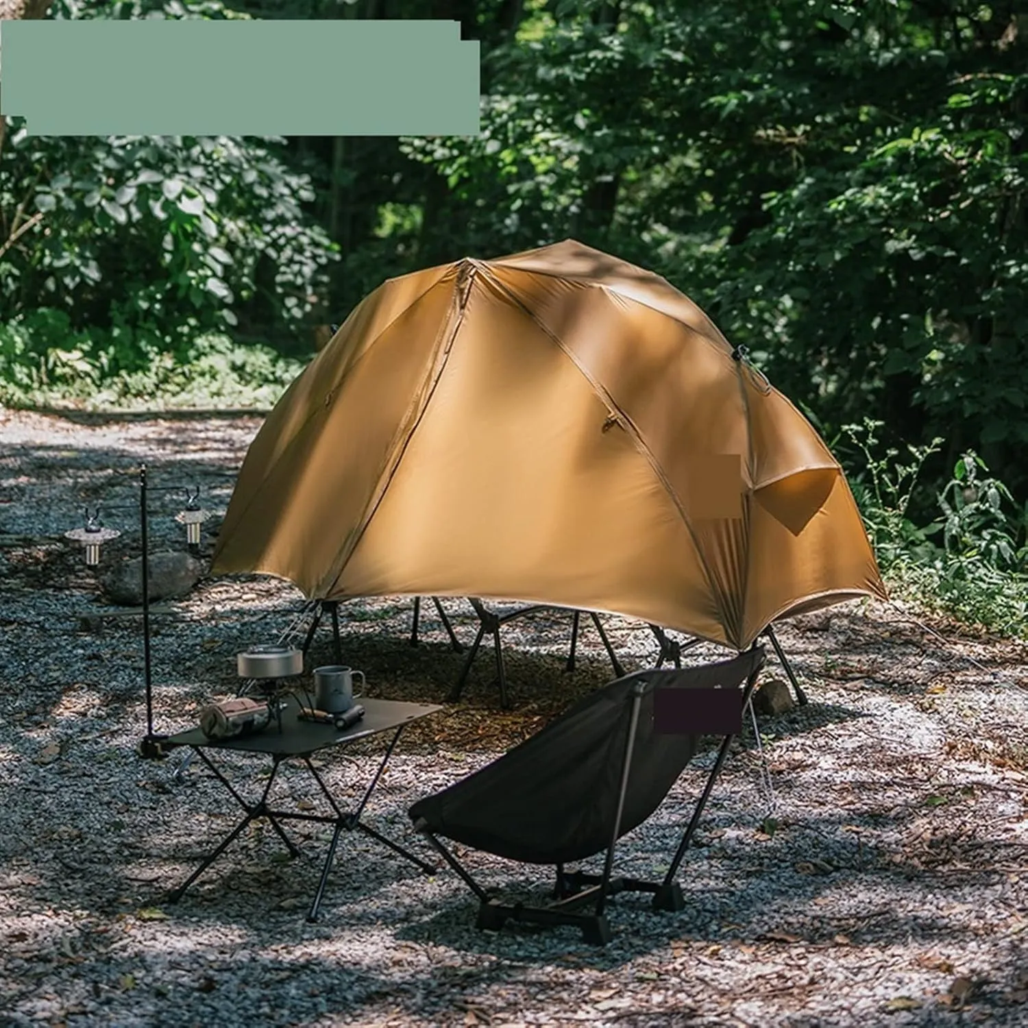 Tent Camping Quick-Open Tent Off-The-Ground Single Ultralight Tent Can Be Matched with (Color : Only One Tent) (Only Khaki Bed One Size)