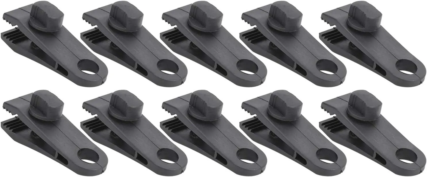 Tent Clip Tarp Awning Clamp Windproof Fixing Buckle 10Pcs Outdoor Camping Accessories