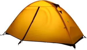 Tent Single Person Tent Outdoor Mountaineering Field Camping Double Deck Rainproof Camping Tent (Color : Rojo) (Yellow One Size)