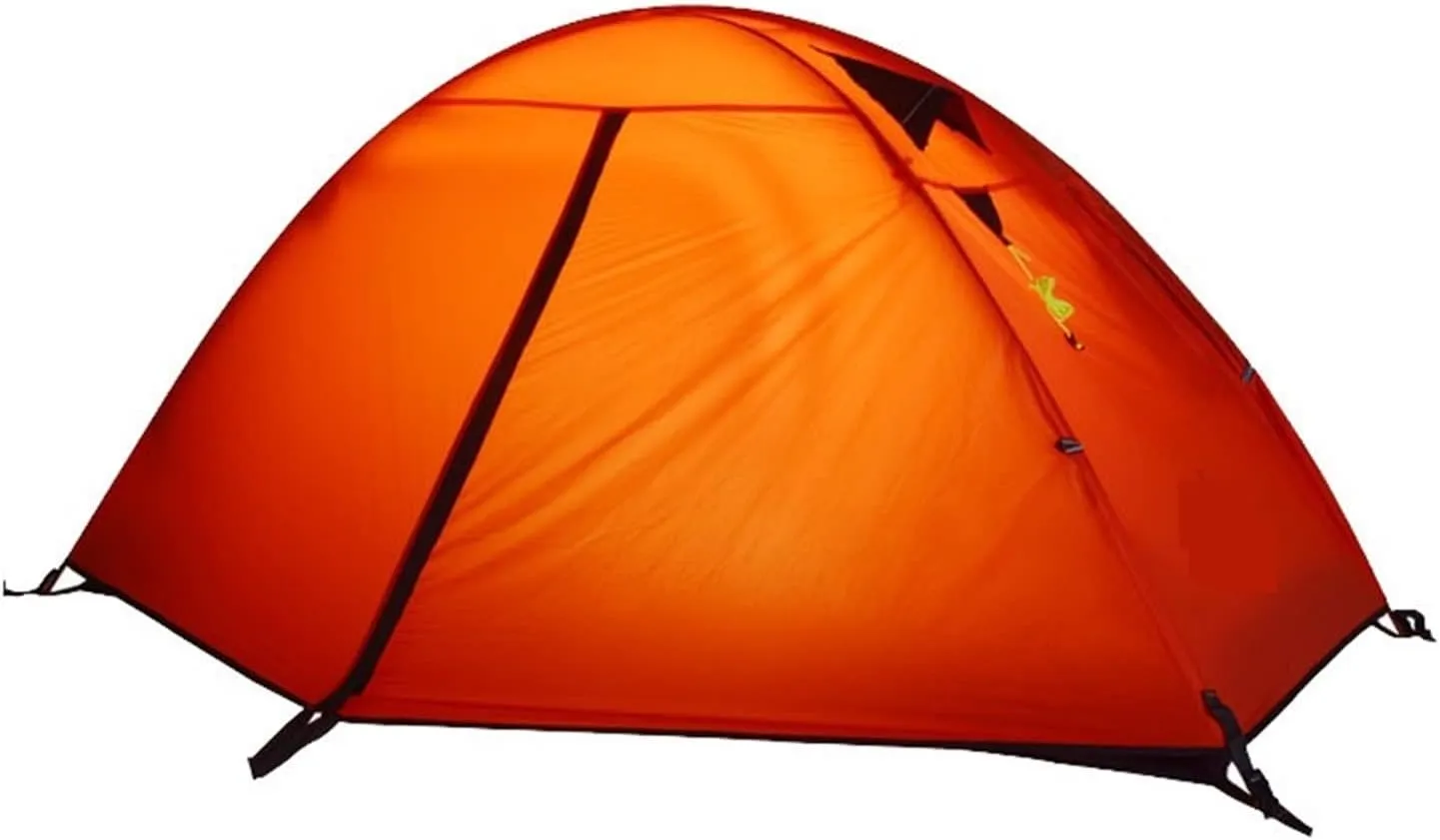 Tent Single Person Tent Outdoor Mountaineering Field Camping Double Deck Rainproof Camping Tent (Color : Rojo) (Yellow One Size)