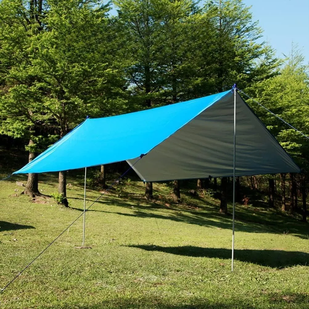 Tent Tarp, Tear Proof Silver Coated Camping Tarp Proof Multifunctional for Picnic (#2)