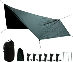 Tent Tarp,Picnic Mat Camping Tarp Tent Hammock Tarp, Pu Waterproof Camping Tarp Tent Rain Fly Picnic Mat Survival Shelter Sunshade (Color : Green, Size : 360 * 280cm)