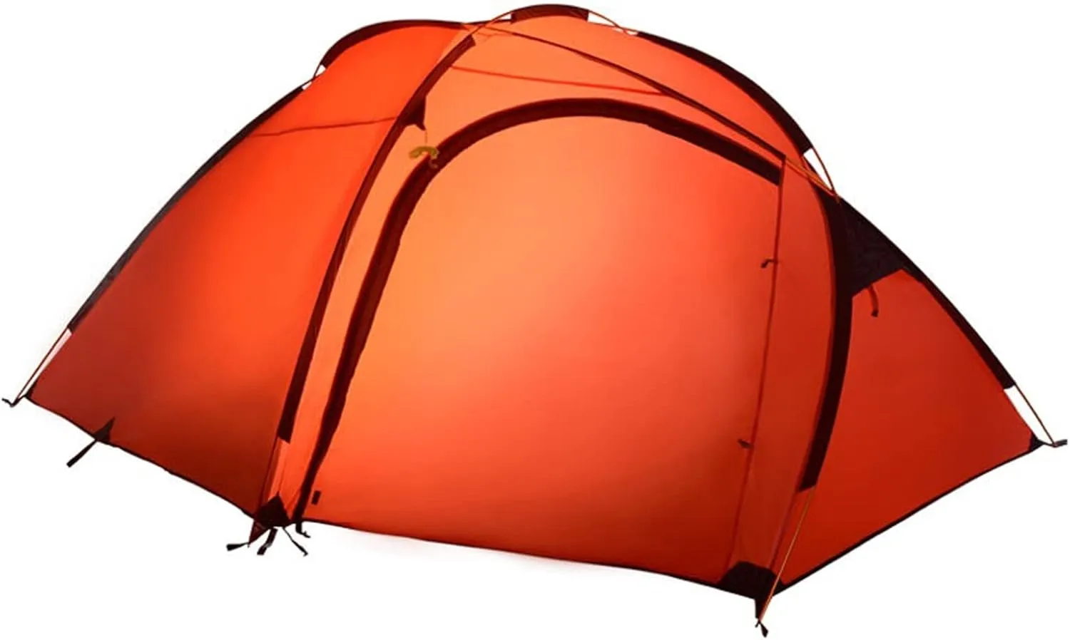 Tents 3-4 People a Large Outdoor Aluminum Pole Double Layer Camping Tent 4seasons Waterproof Windproof, Red
