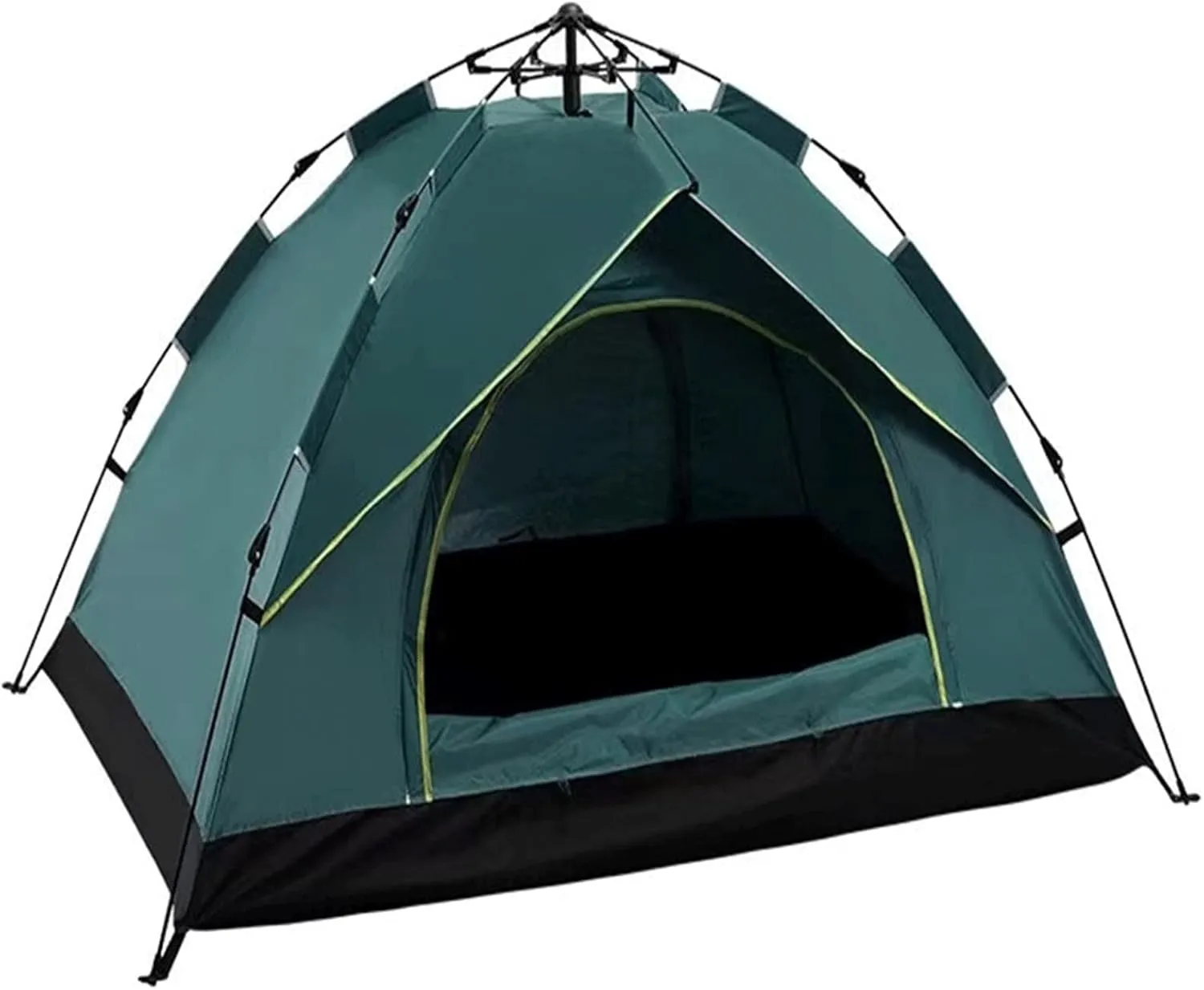 Tents 3-4Person Fully Outdoor Automatic Quick Open Tent Waterproof Tent Camping Family Outdoor Llightweight Instant Setup Tent, Green