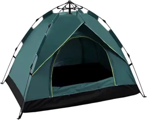 Tents 3-4Person Fully Outdoor Automatic Quick Open Tent Waterproof Tent Camping Family Outdoor Llightweight Instant Setup Tent, Green