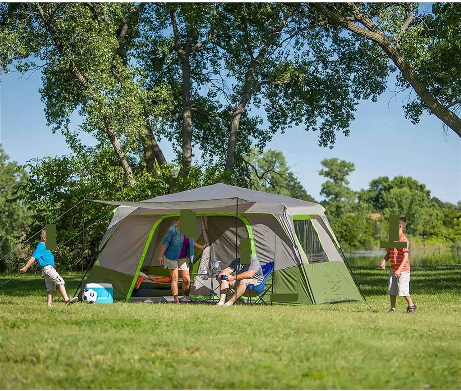 Tents Cabin Tent with Private Room Tents Outdoor Camping Camping Tent Tents Outdoor Camping Gazebo (Green One Size)